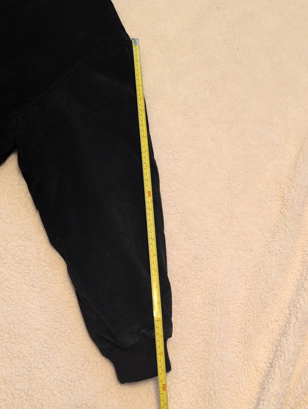 Vintage St. John's Bay Black Suede Leather Medium Bomber Jacket